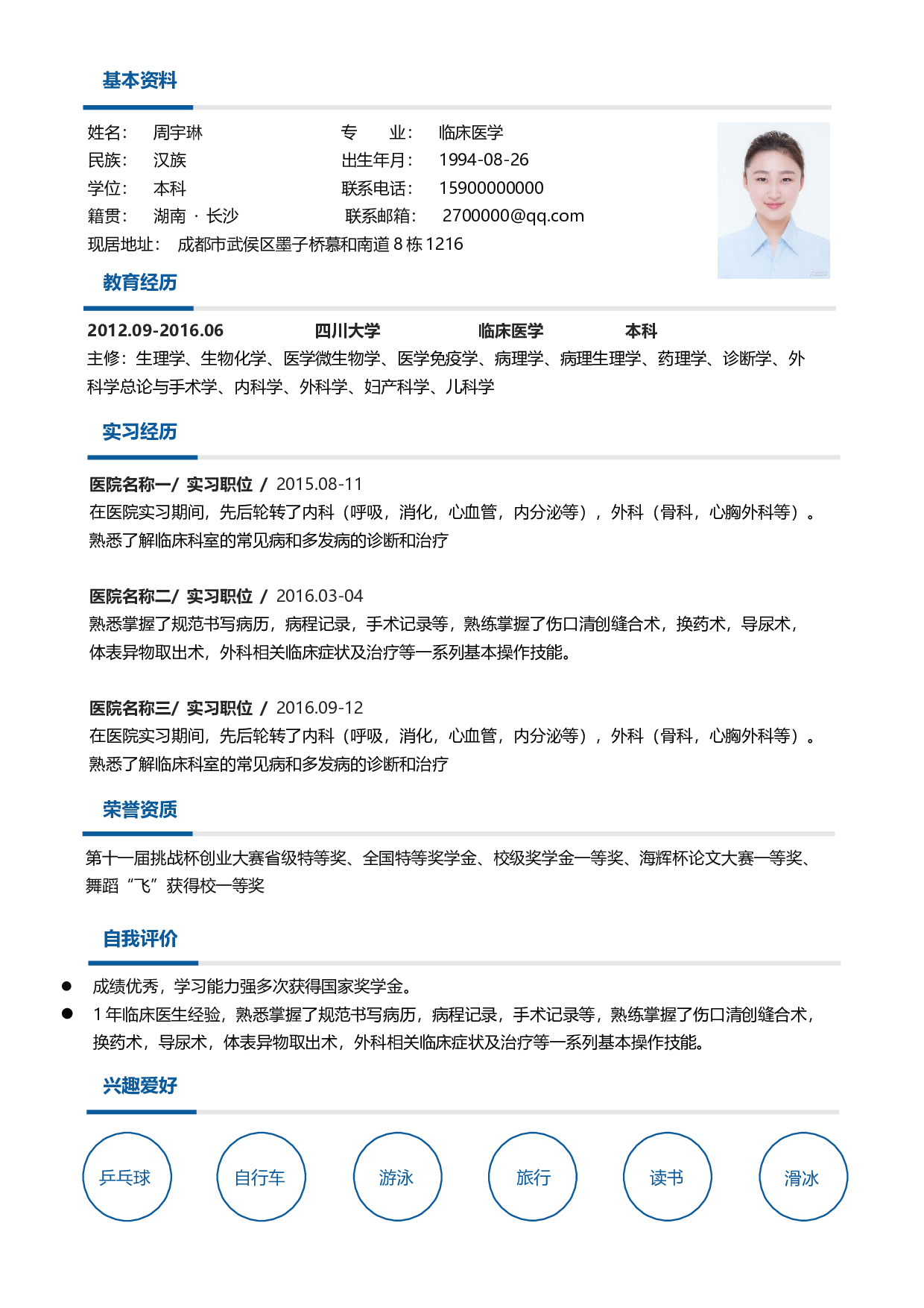 医生四页简历03.docx 第2页