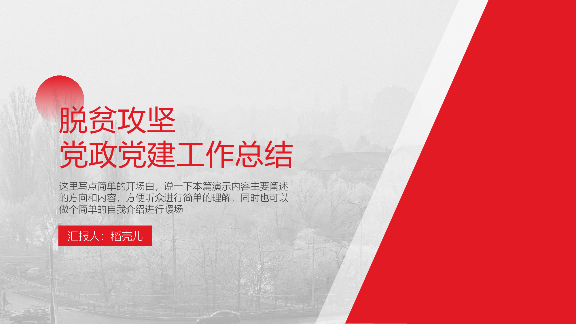 党政党建工作总结工作汇报(1).pptx 第1页