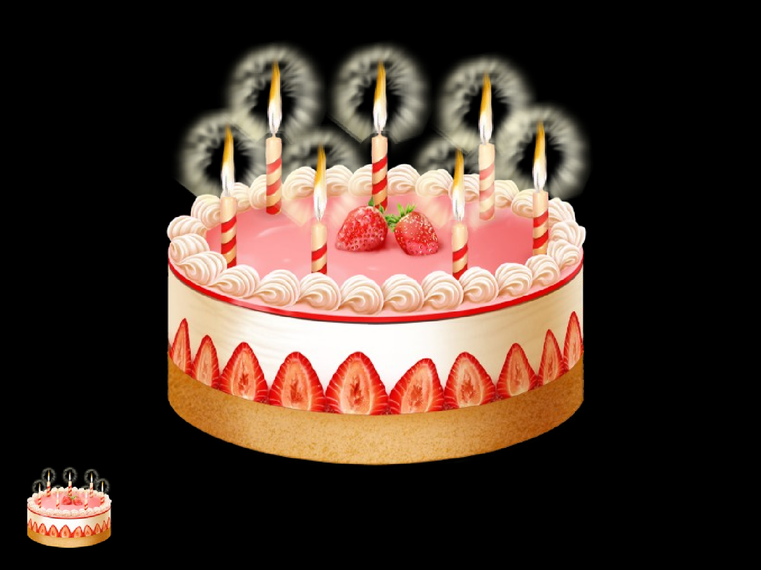 动态生日蛋糕蜡烛.ppt 第1页