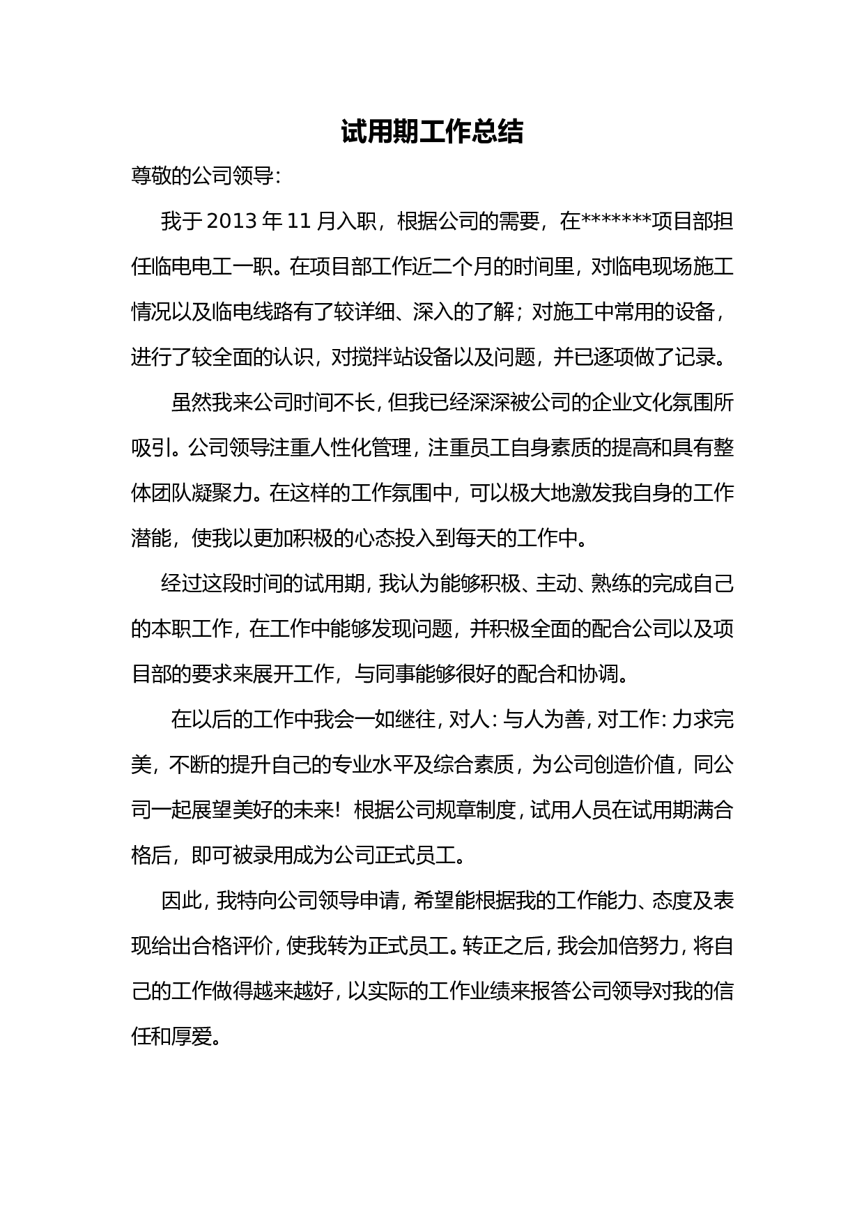 试用期工作总结(2).doc 第1页