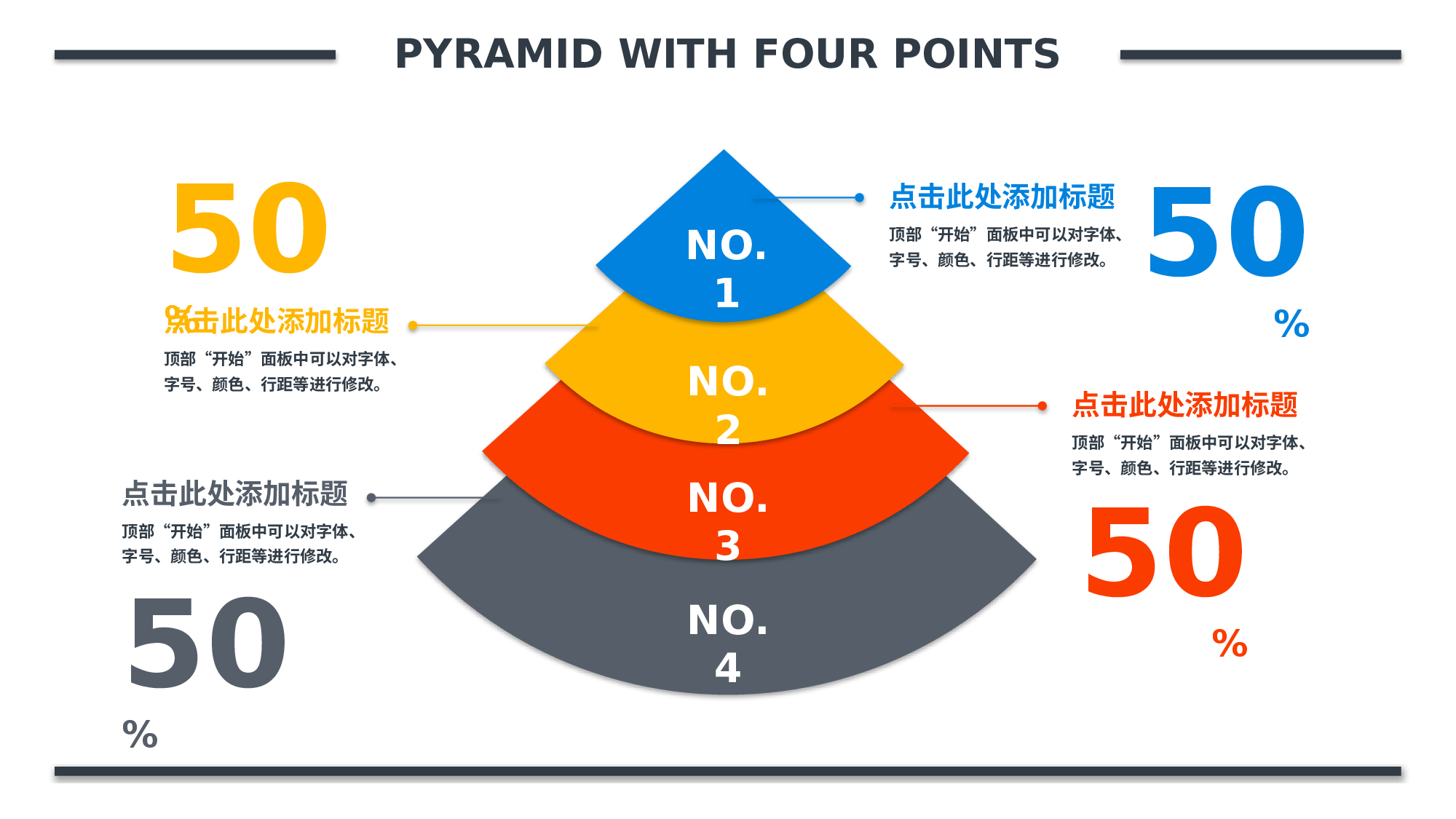 彩色扇形层级关系图PPT模板-3.pptx 第3页