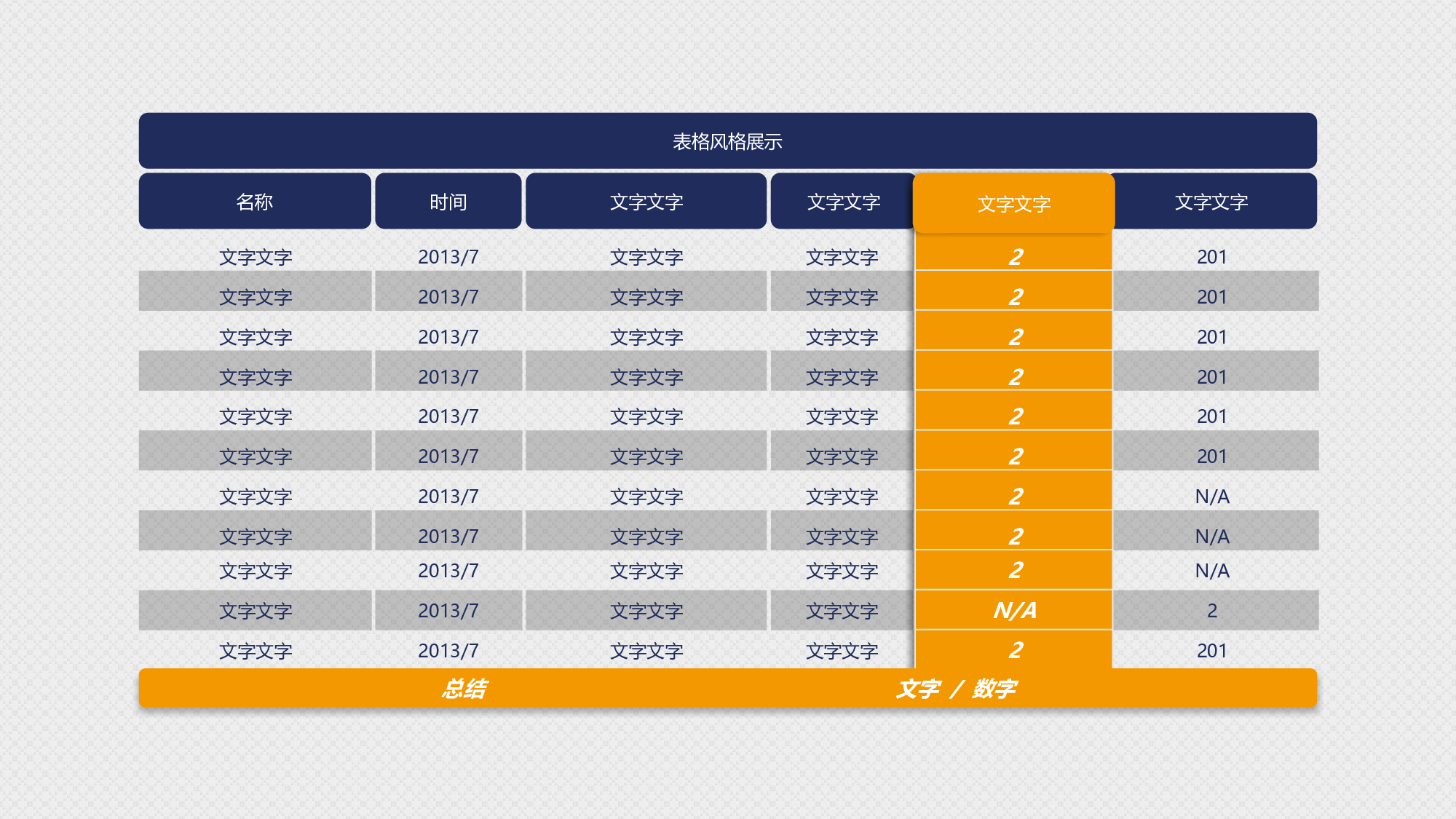 重点项目强调PPT表格模板-1.pptx 第1页
