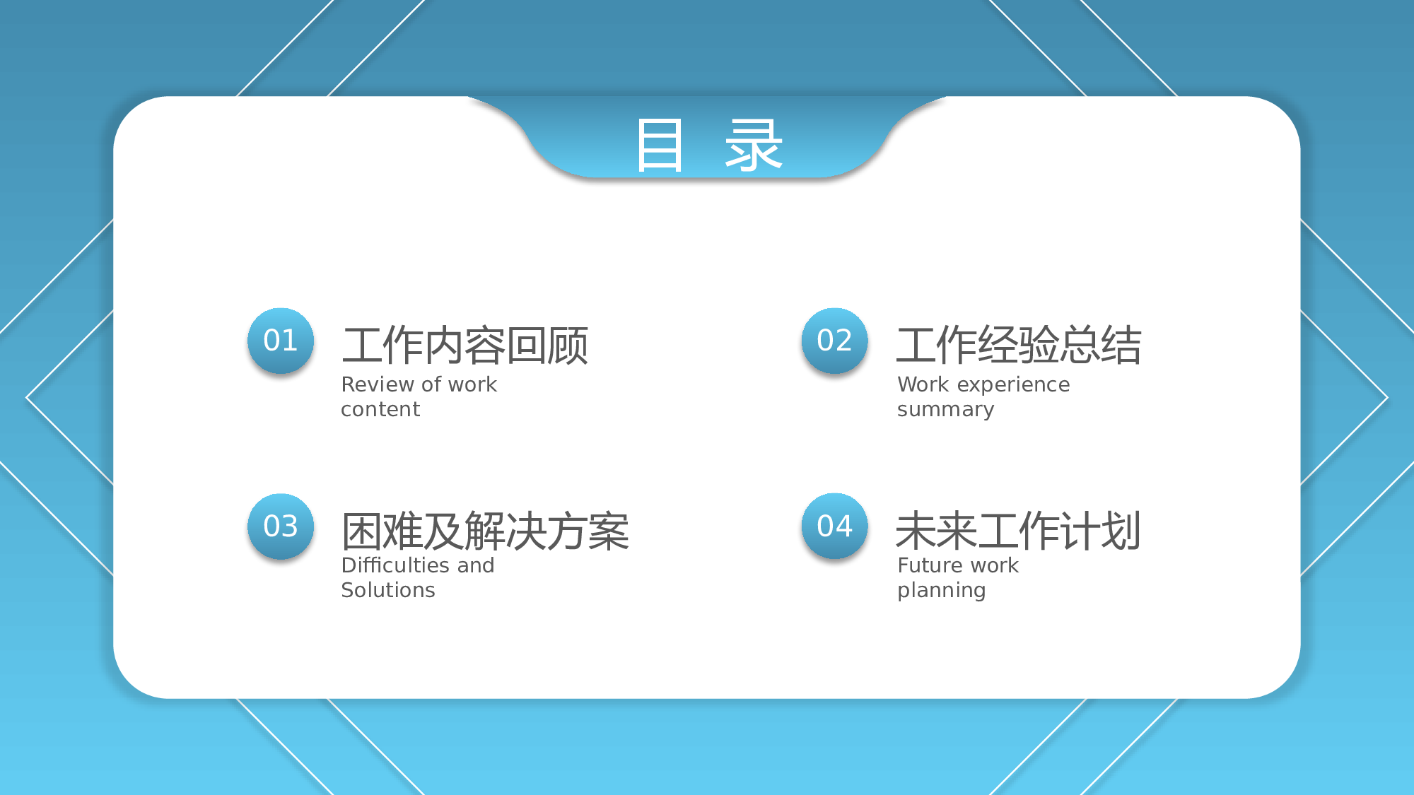 蓝色渐变清新工作汇报通用模板.pptx 第2页