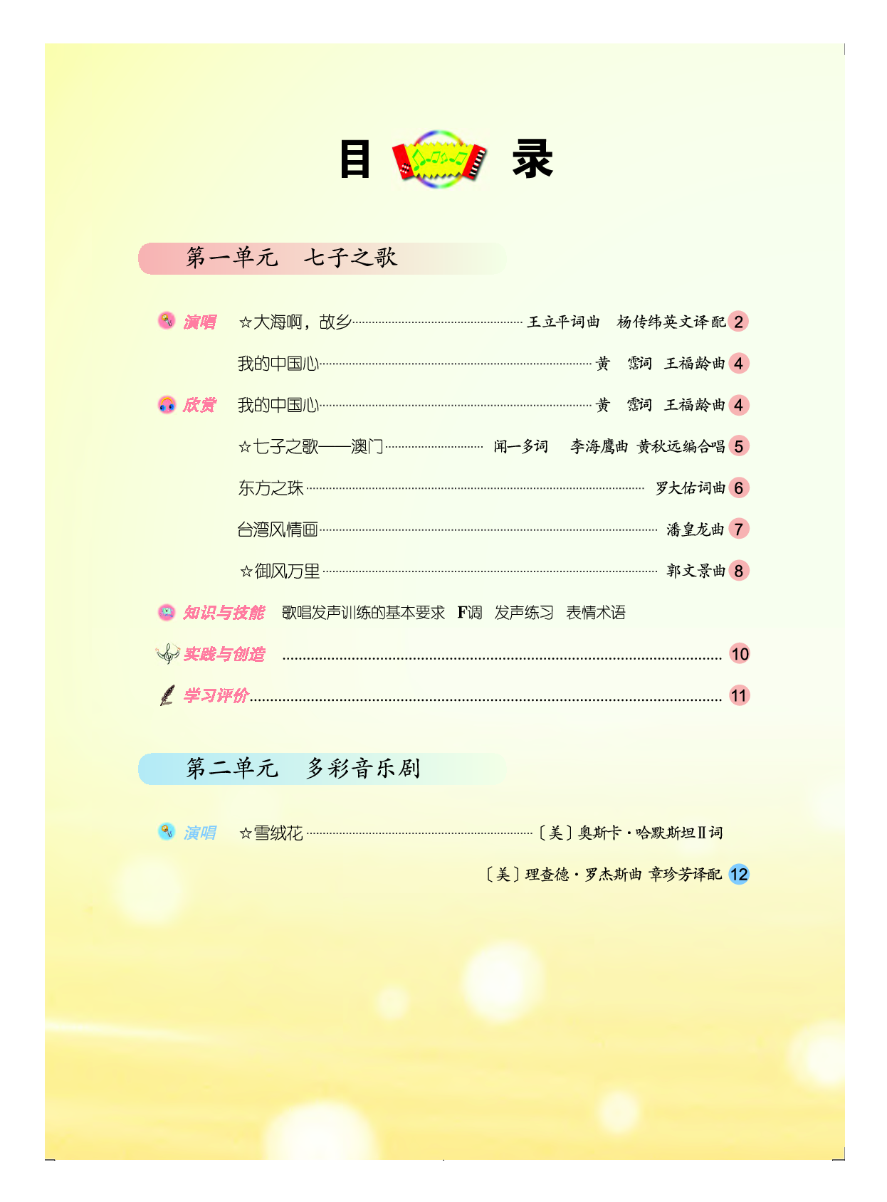 人音版8年级音乐上册【高清教材】五线谱.pdf 第3页