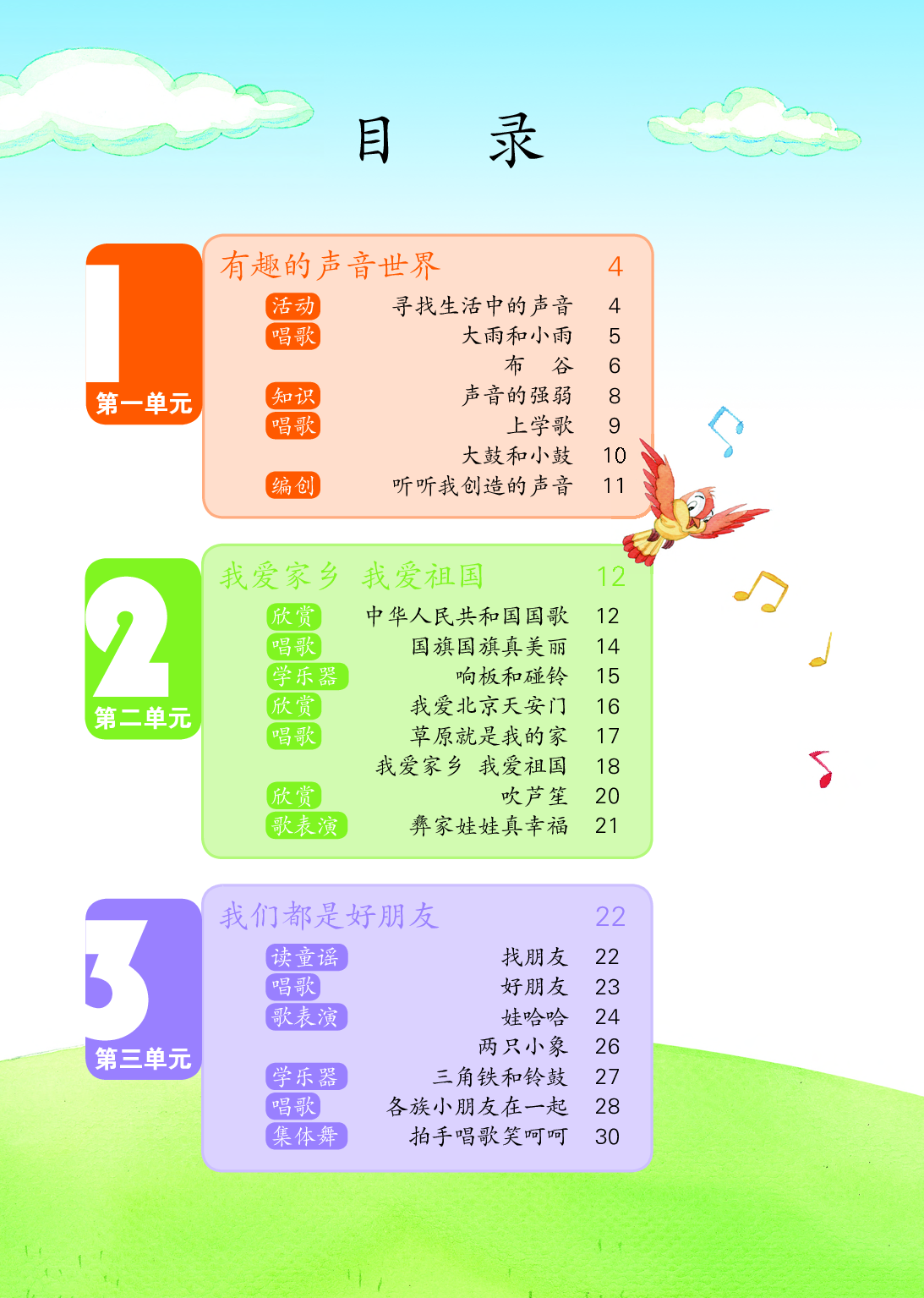 鲁教版1年级音乐上册【高清教材】.pdf 第5页