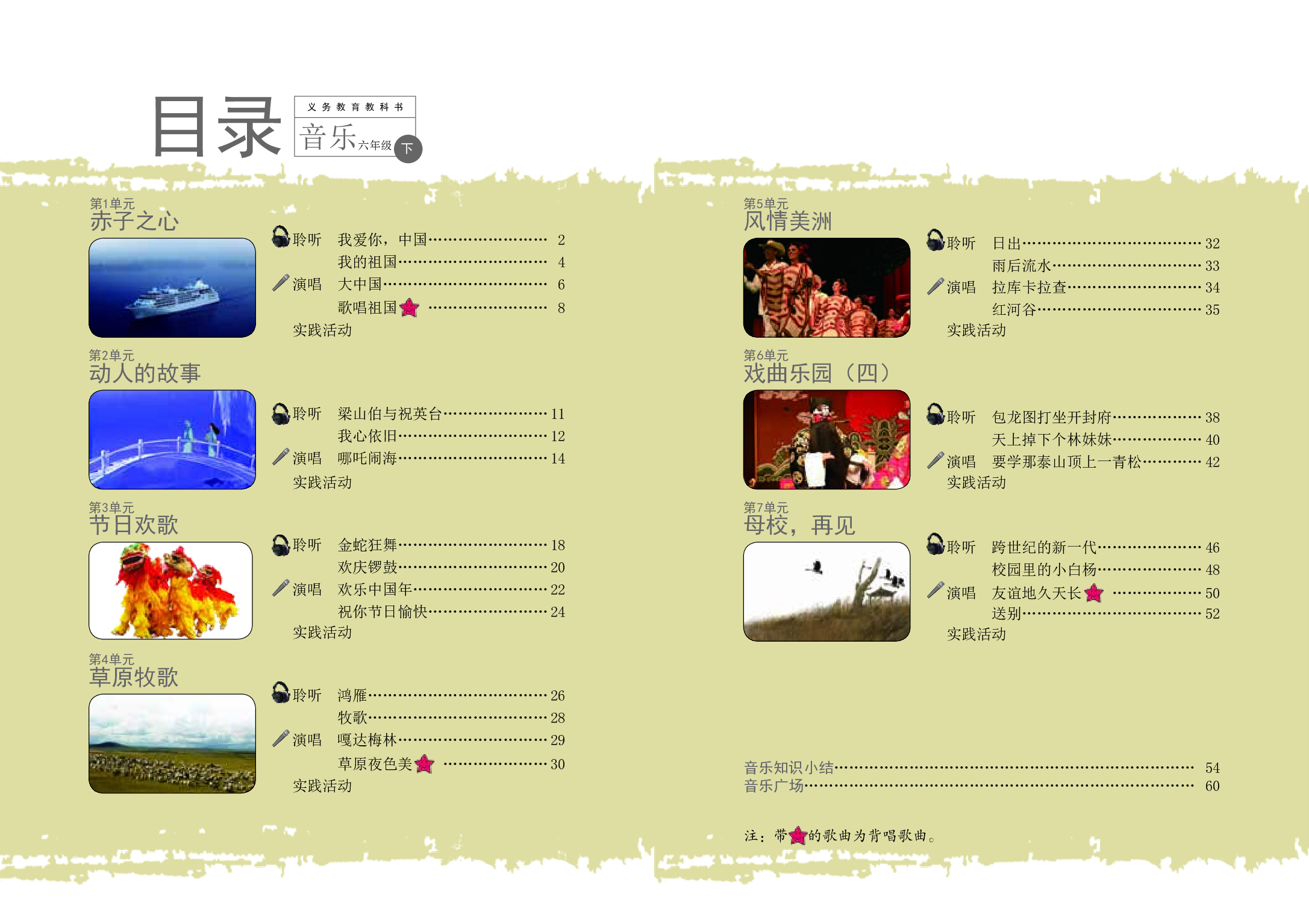 辽海版6年级音乐下册【高清教材】.pdf 第4页