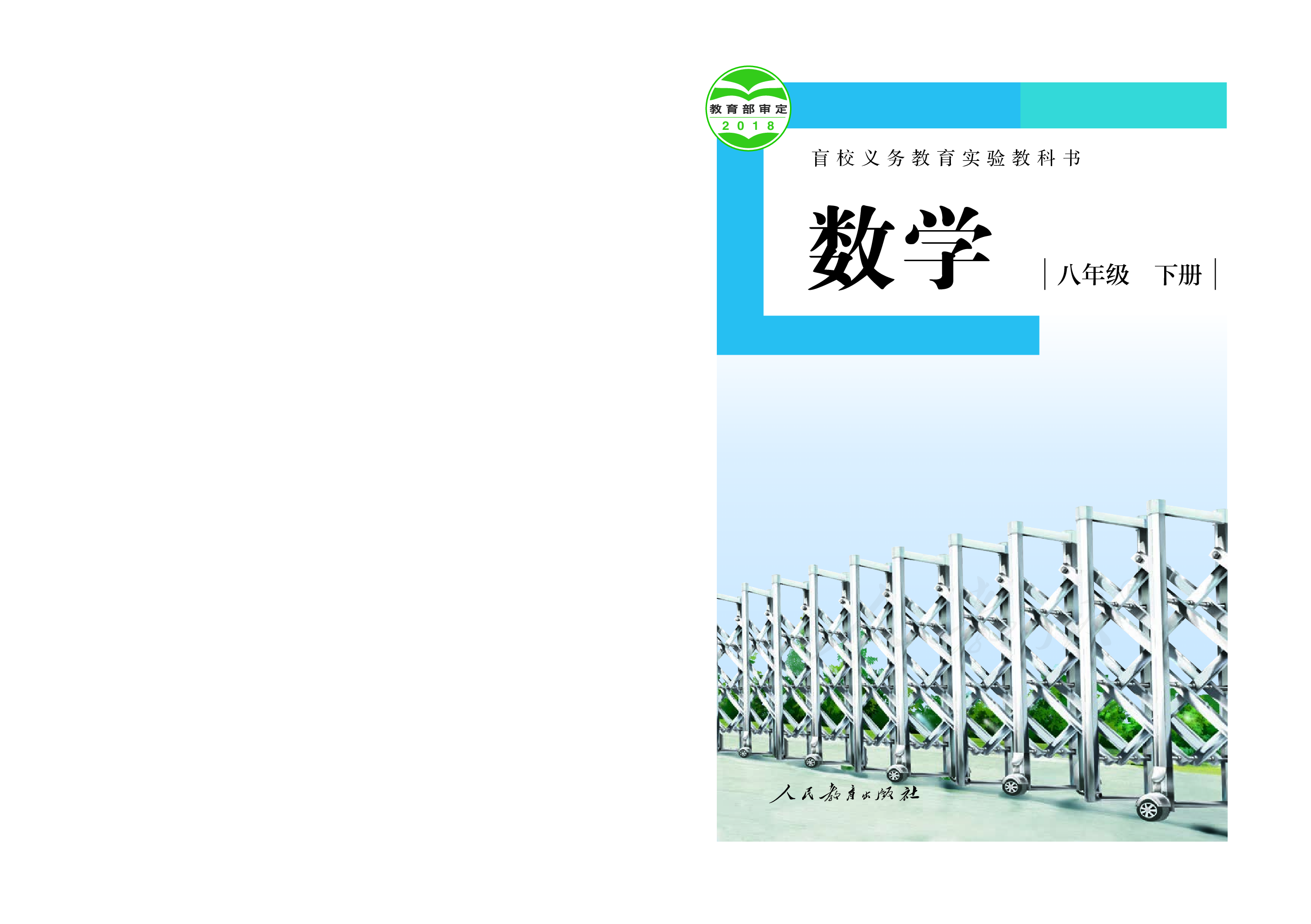 盲校义务教育实验教科书数学八年级下册（供低视力生使用）.pdf 第1页