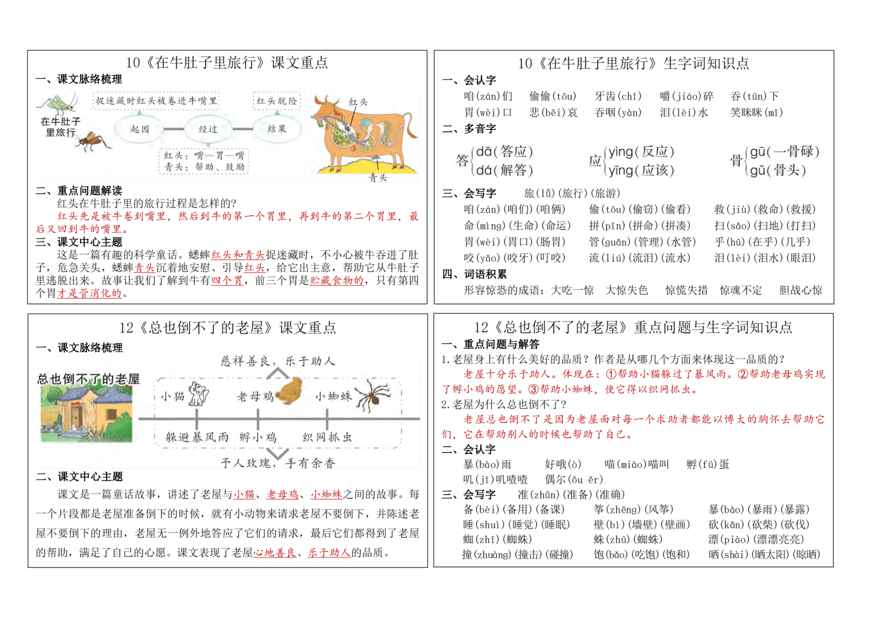 三年级语文上册24秋新版课内重点知识生字词《课课贴》.pdf 第5页