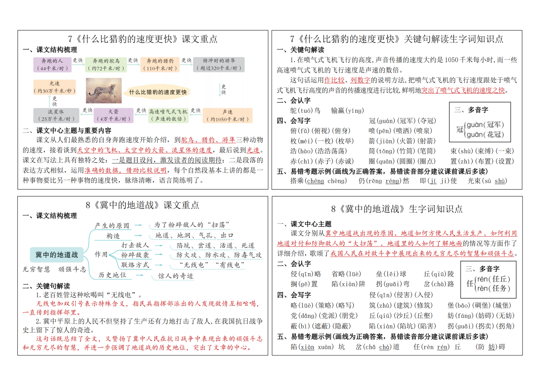 五年级语文上册24秋新版课内重点知识生字词《课课贴》.pdf 第4页