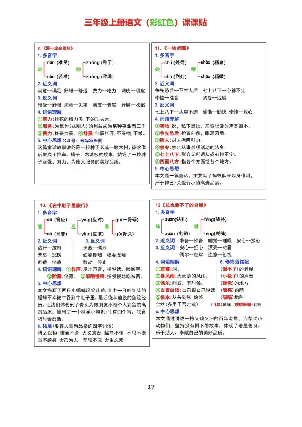 24新版彩色课课贴三上.pdf 第3页