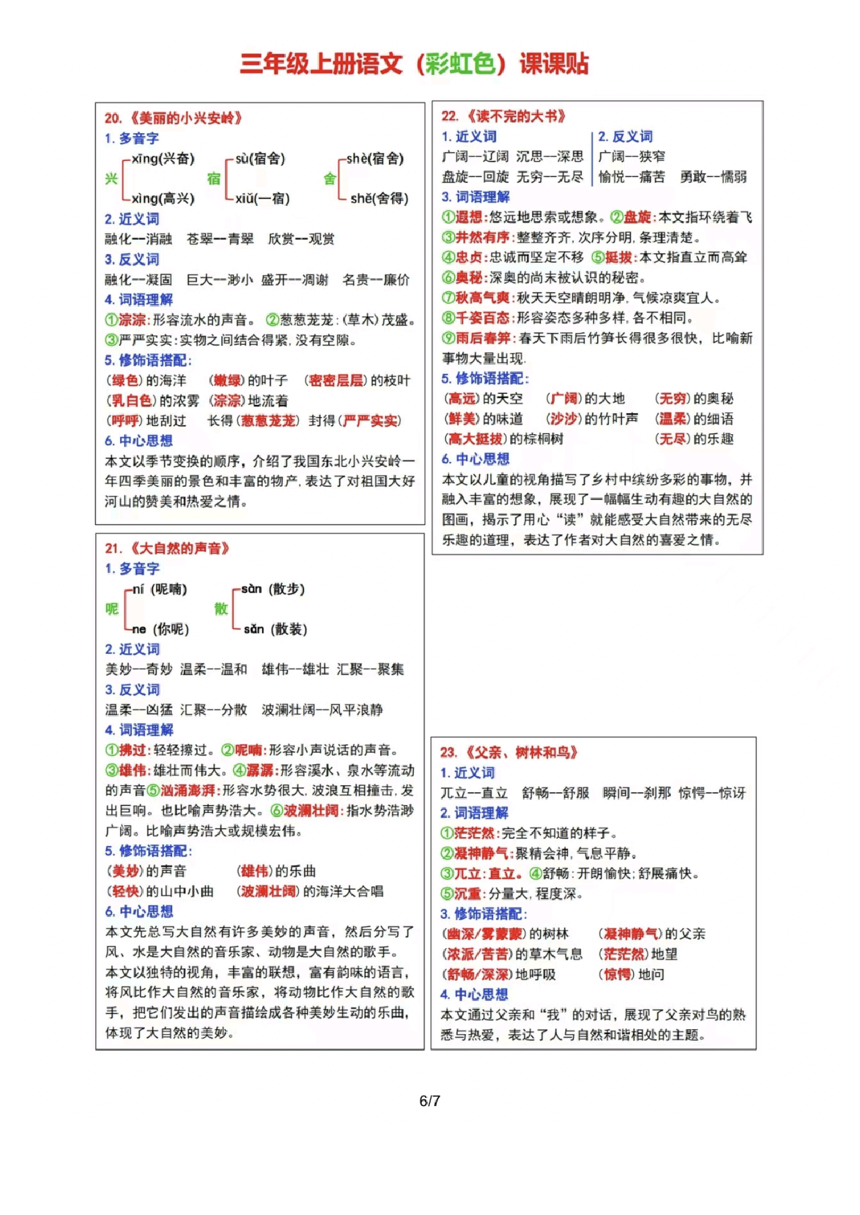 24新版彩色课课贴三上.pdf 第6页