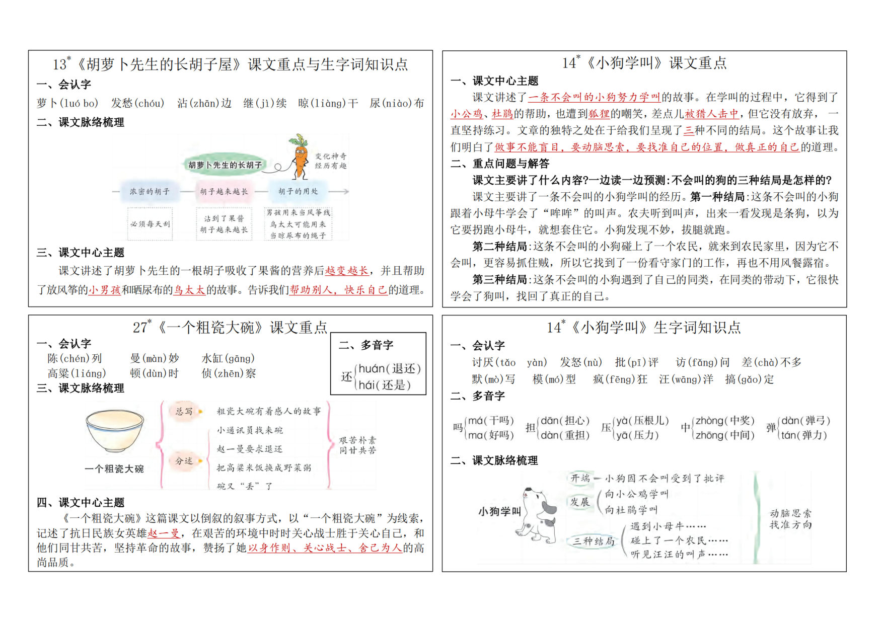 三（上）语文新版课课贴2024秋.pdf 第6页