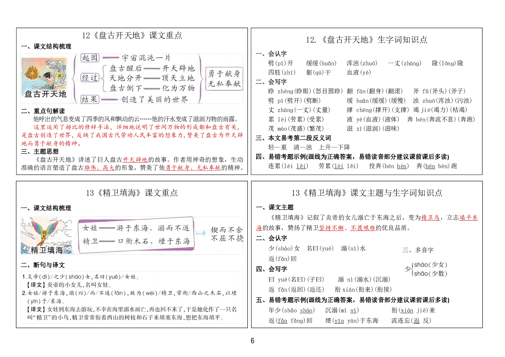 四（上）语文新版课课贴2024秋.pdf 第6页