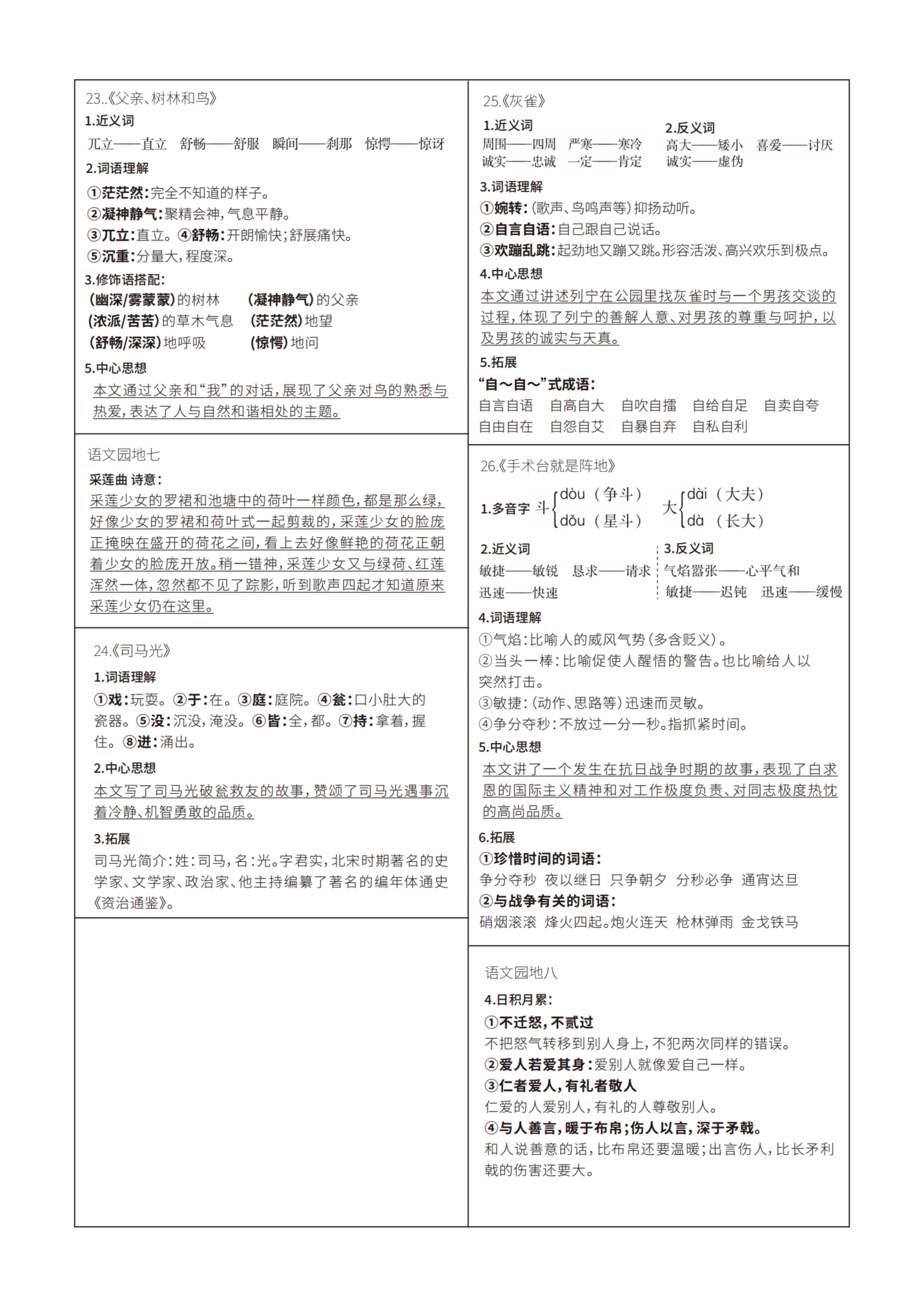 课课贴-三年级上册每课重点书贴【每课生字组词认读】剪下贴在每课空白处.pdf 第6页
