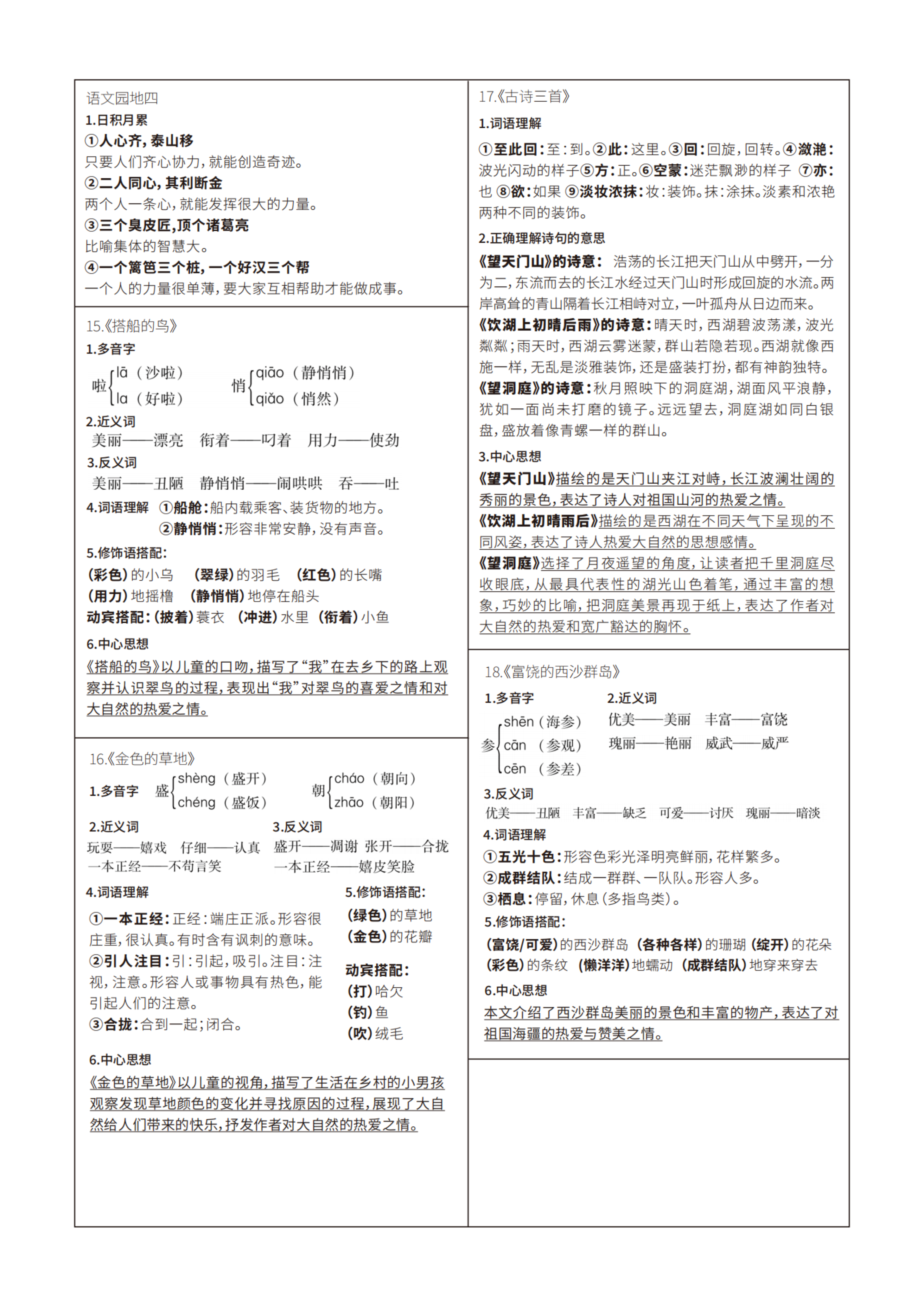 课课贴-三年级上册每课重点书贴【每课生字组词认读】剪下贴在每课空白处.pdf 第4页