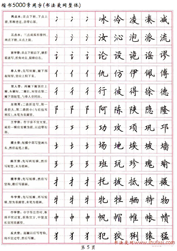 39 楷书5000常用字高清硬笔楷书字帖.pdf 第5页