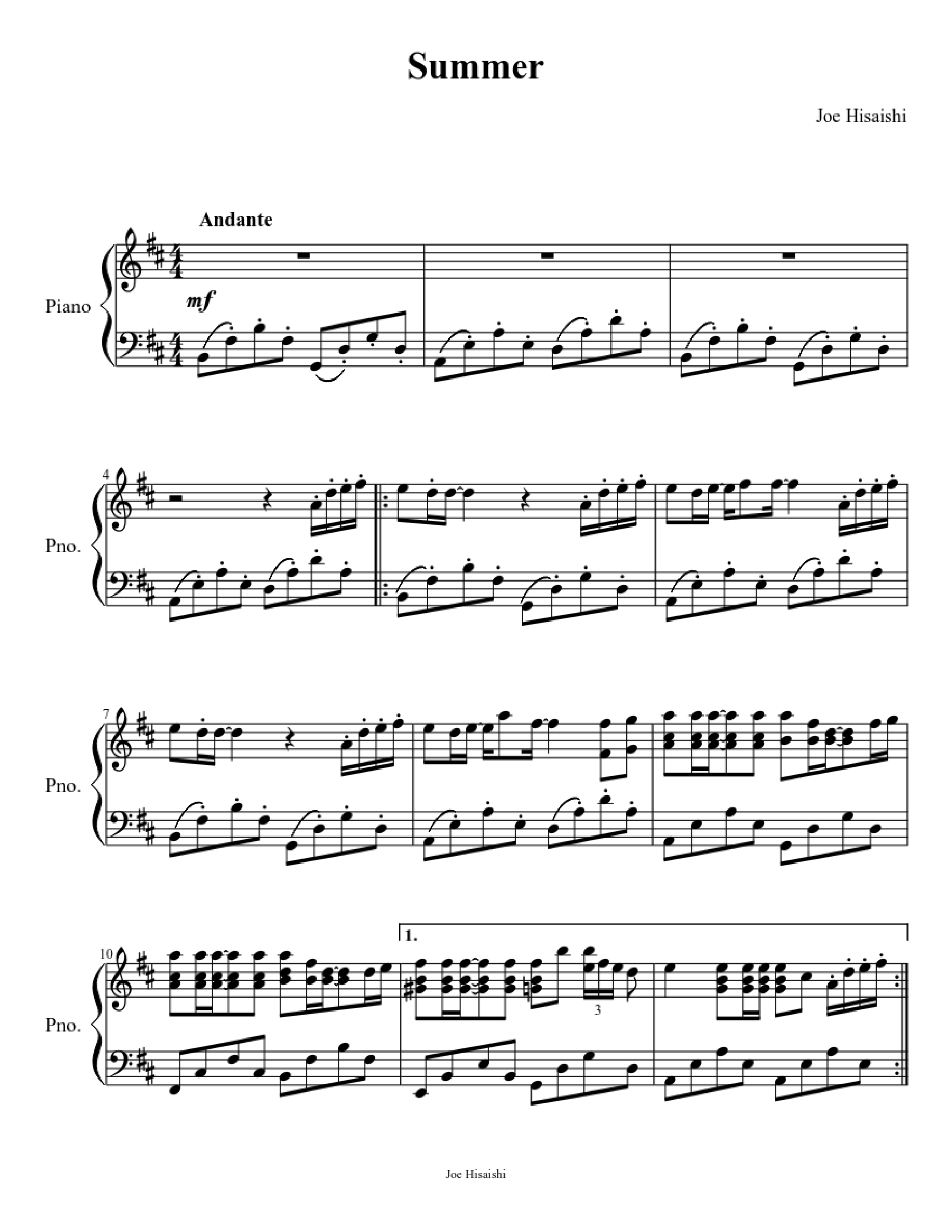 菊次郎的夏天Summer_(Joe_Hisaishi).pdf 第1页